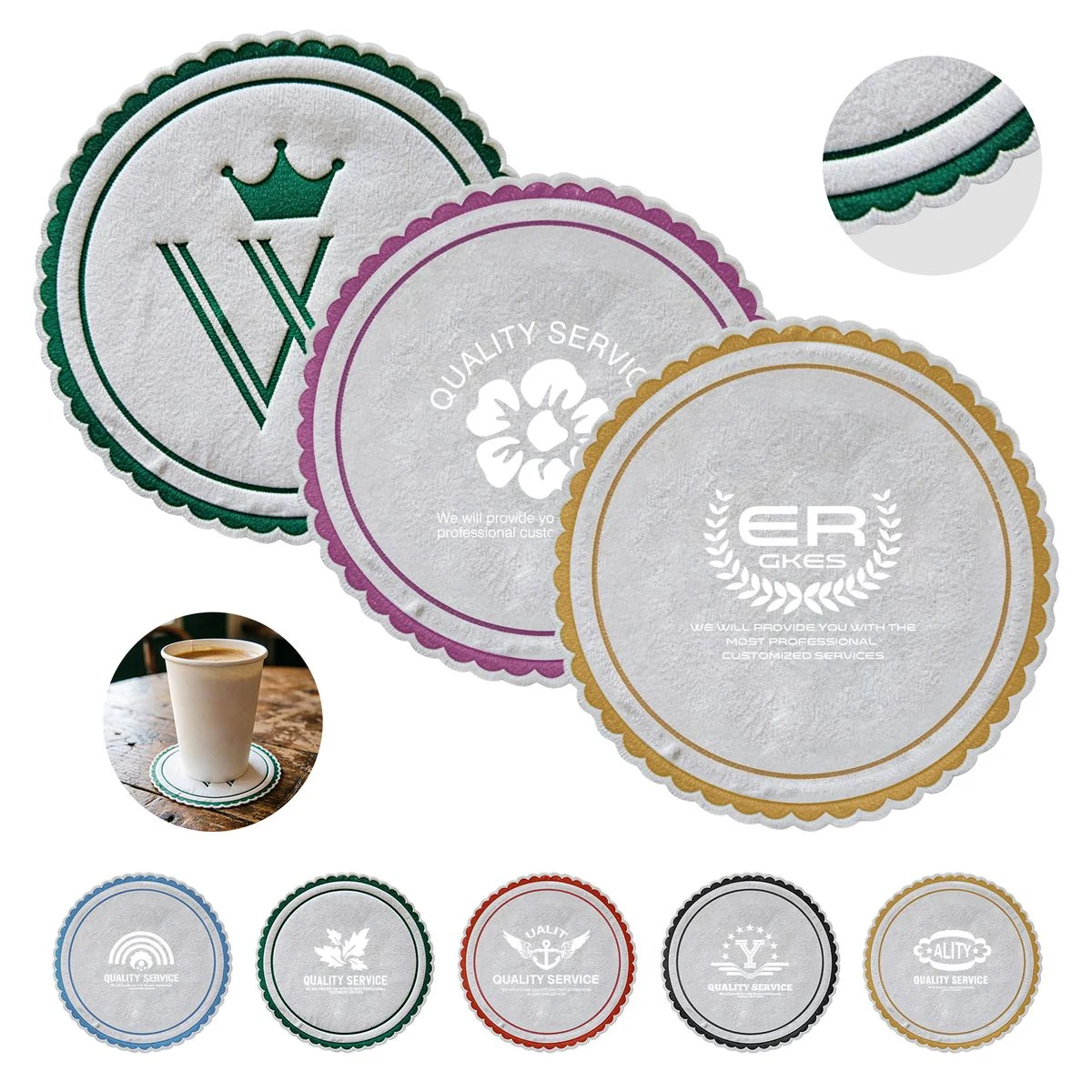4 Inch Round Multi-ply Cellulose Coaster 1