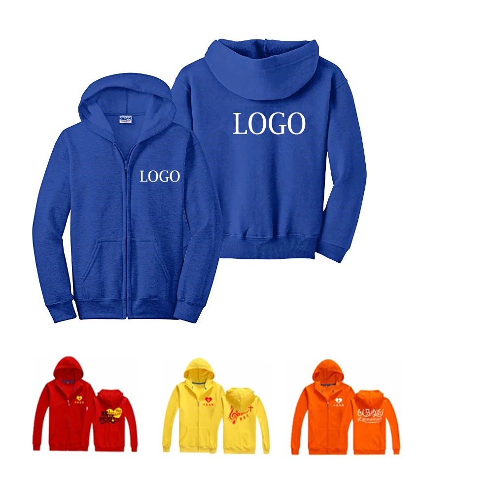 Custom Zip Up Hoodie, custom hoodie or sweatshirt with logo imprint 1