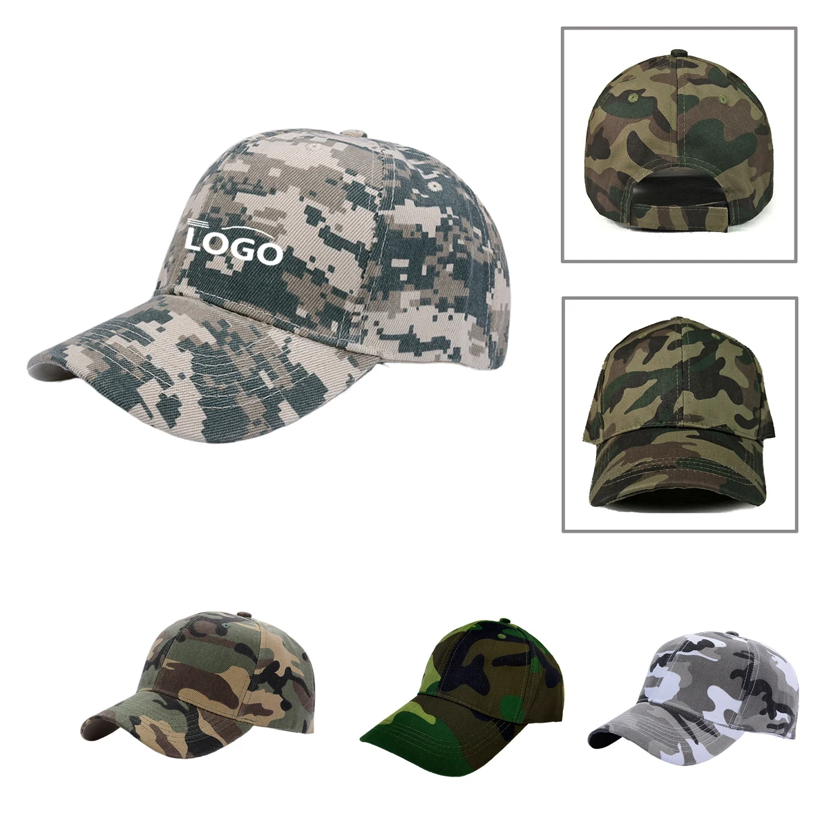 MOQ30 Summer Camp Camo Military Style Baseball Cap 1