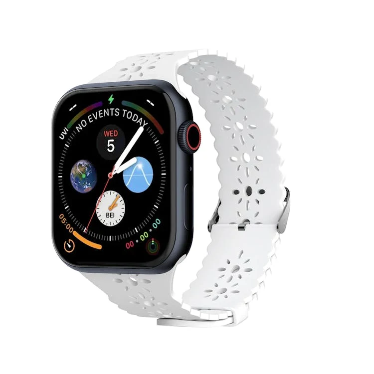Apple Watch Lace Bands - White Silicone 38mm/40mm/41mm 1