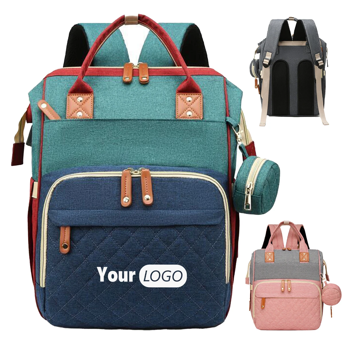 Oxford Cloth Mother And Baby Backpack ?C Practical And Comfortable 1