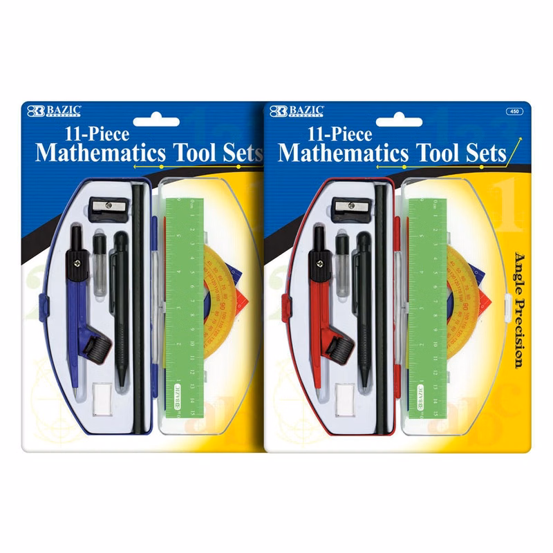 Student Math Tool Sets - 11 Piece
