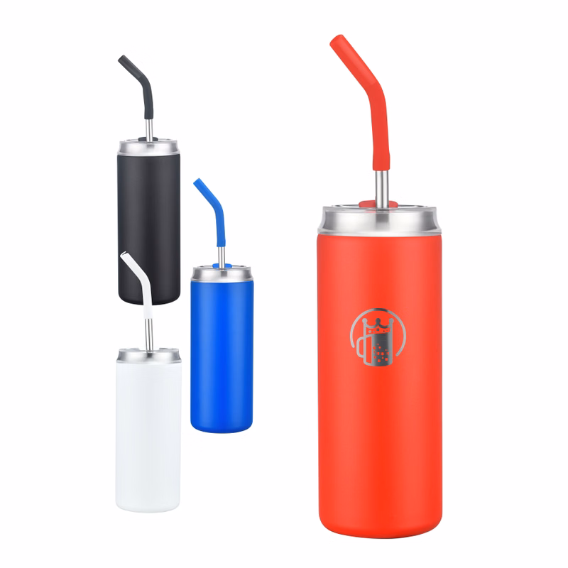 Union Printed - 20 oz Vacuum Tumbler Can w/ Straw - Laser Engraved