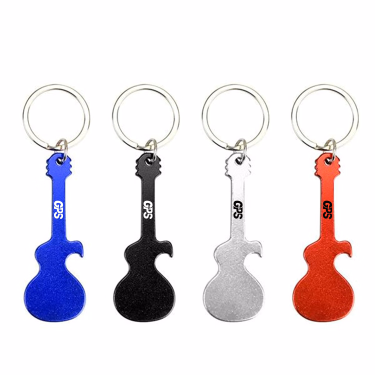 Guitar-shaped Bottle Opener Key Fob