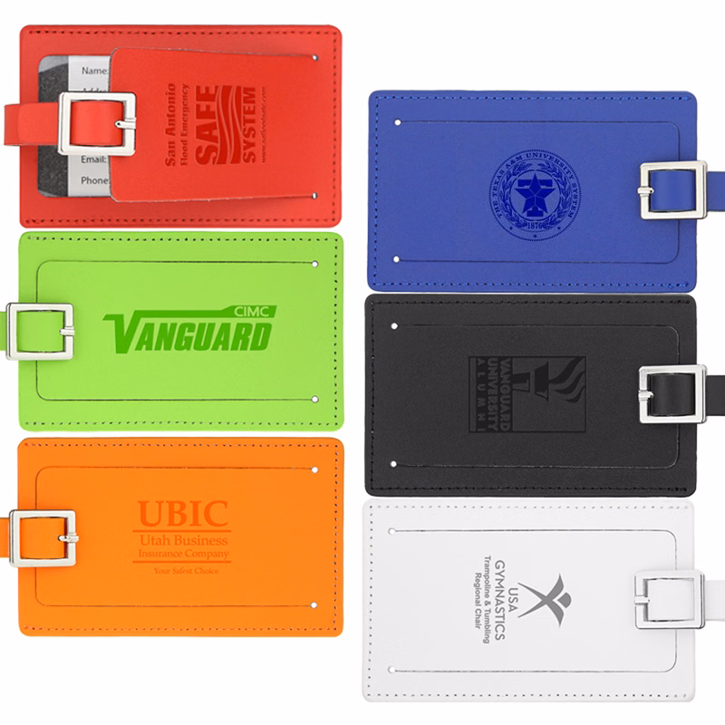 Traveler Bond Leather Luggage Tag - Blue