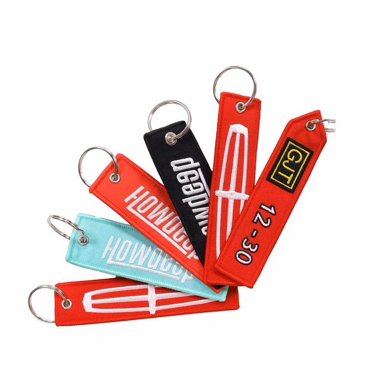 Embroidered Keychain Ornament Tag