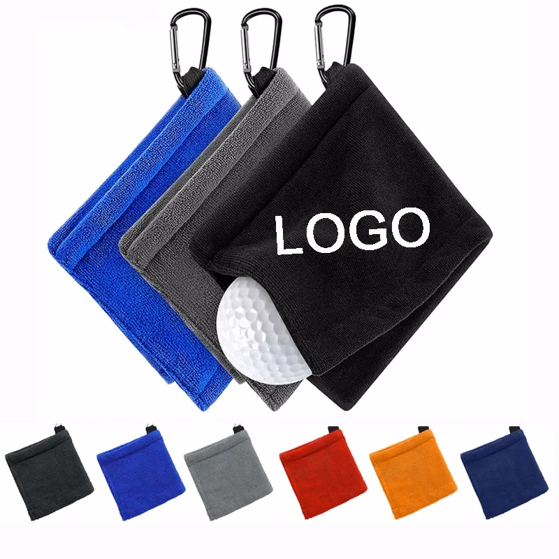 Microfiber Golf Ball Cleaning Towel With Carabiner