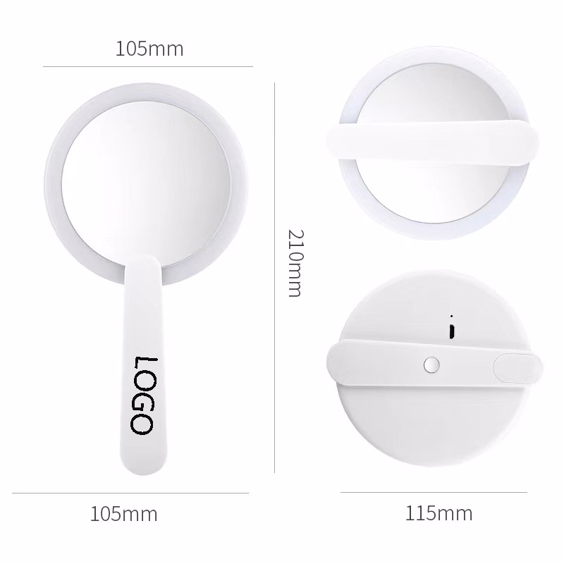 Travel Swivel Foldable Makeup Handheld LED Mirror