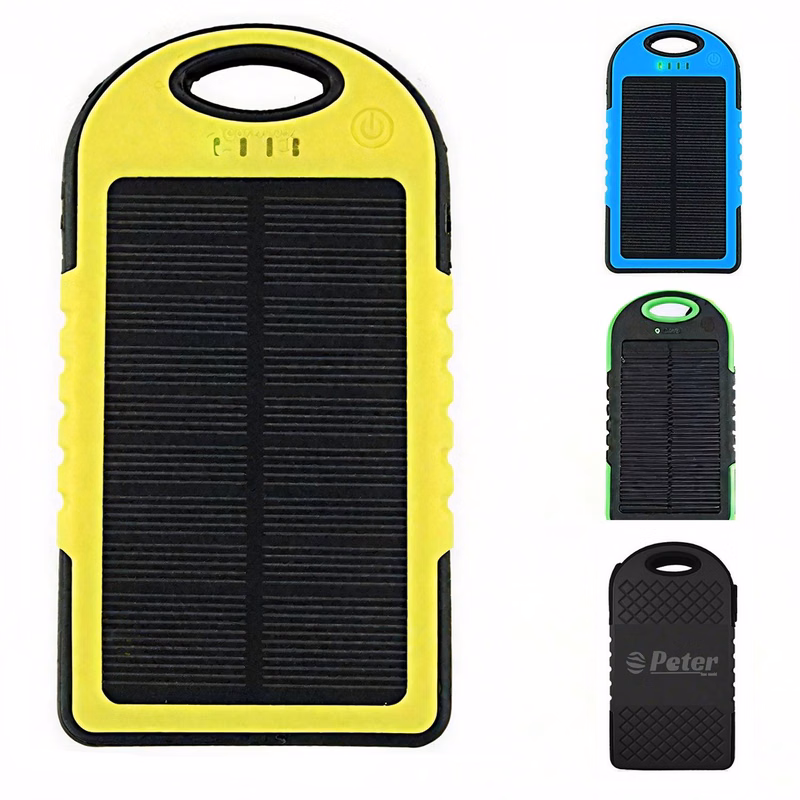 5000mAh Waterproof Portable Solar Power Bank