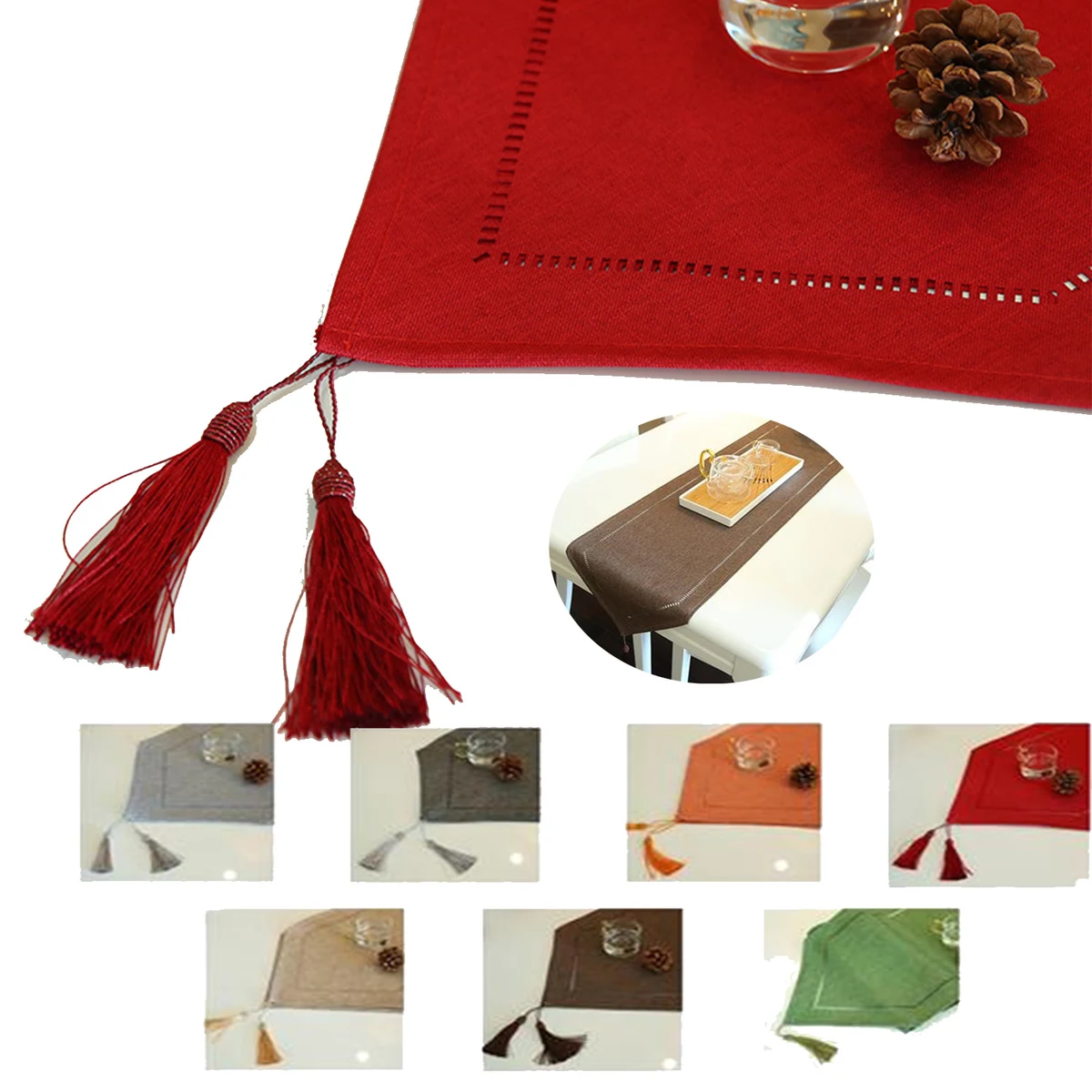 Homes Cotton Linen Table Runner 1