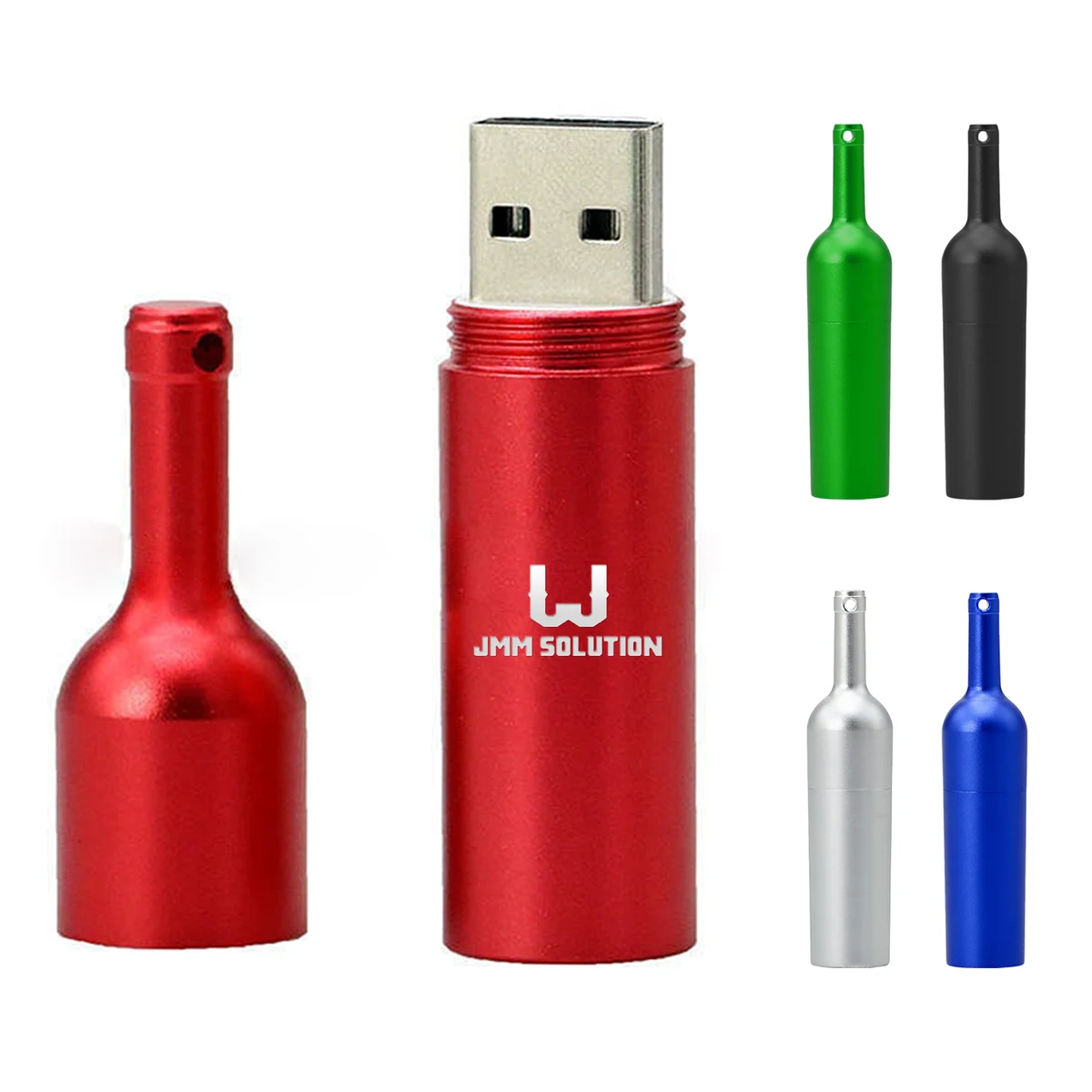32G Metal Wine Bottle Shape USB Flash Drive 1
