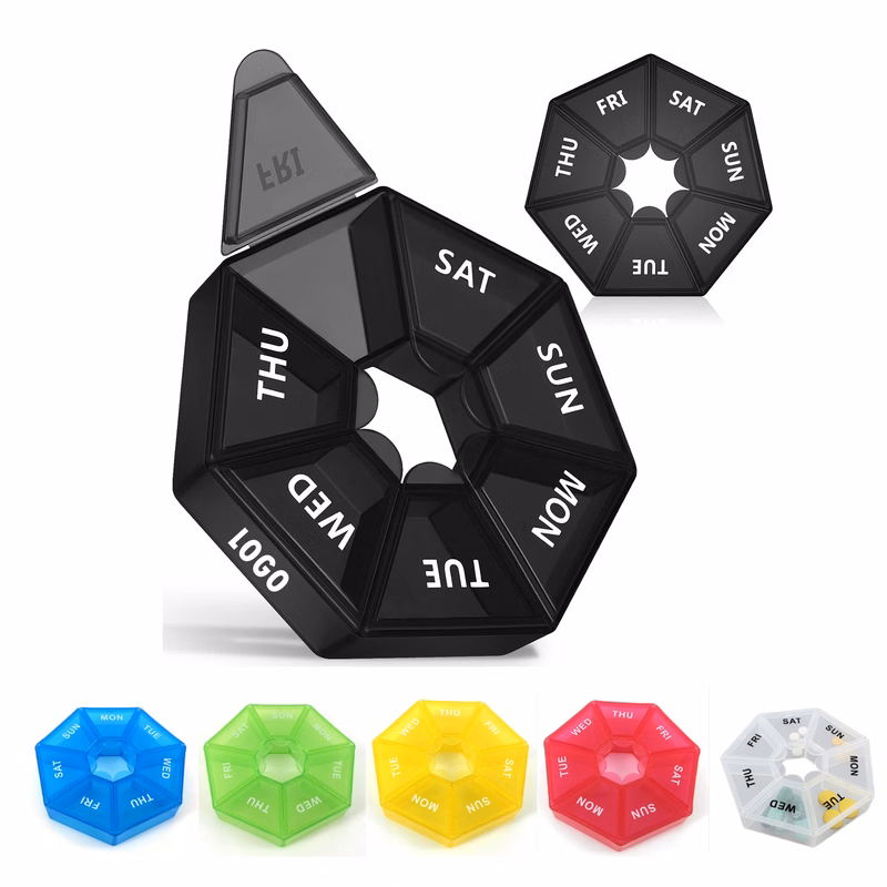 Portable Travel Pill Box Dispenser