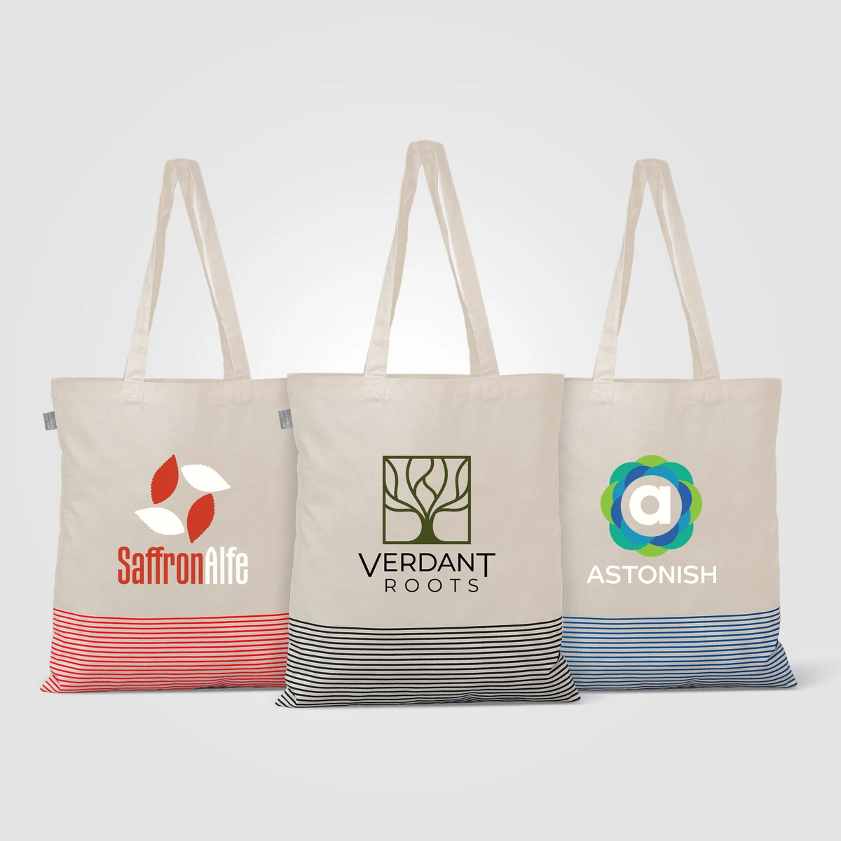 Aro Recycled 5oz Cotton Micro Stripe Tote Bag - 9.7L 1