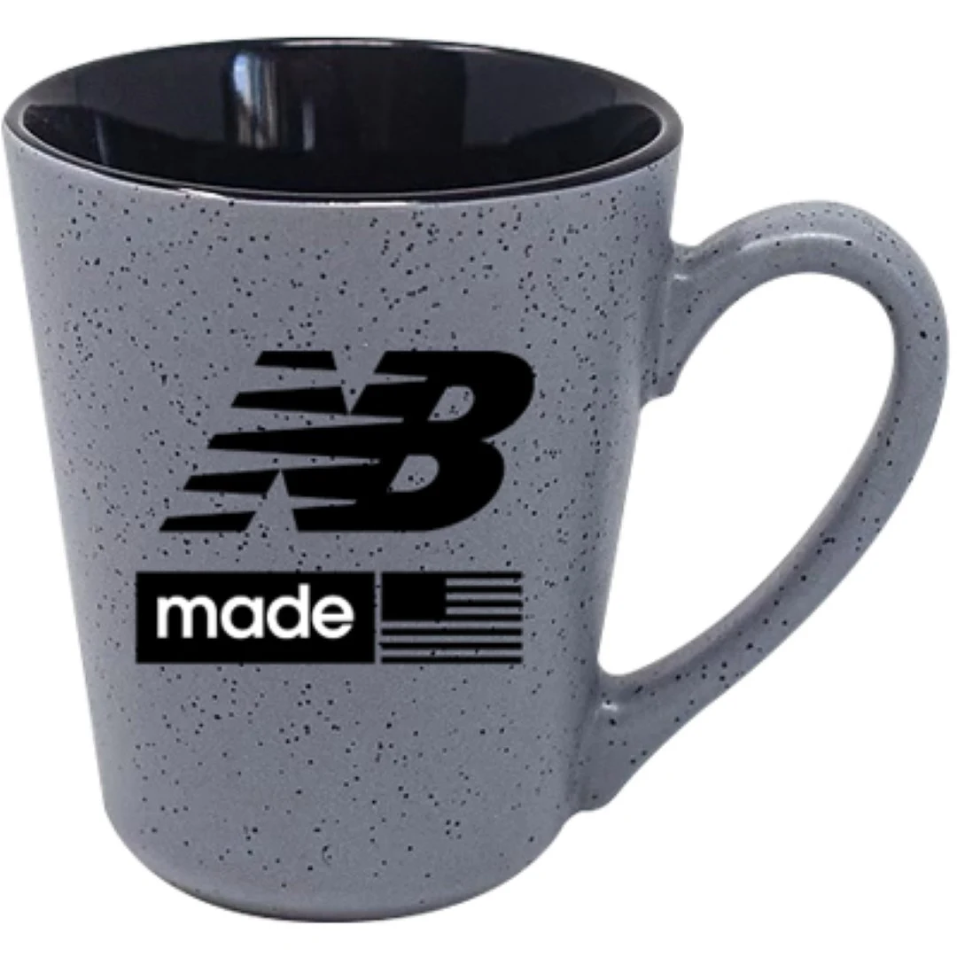16 oz Firenze Funnel Black In - Grey Speckled Exterior Mug 1