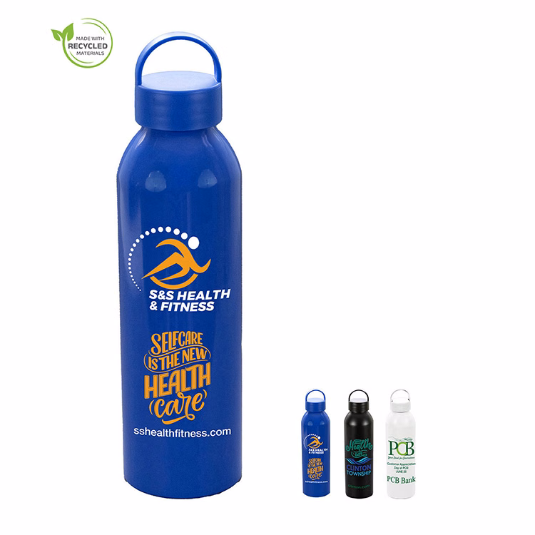 "GRAMBLER" 22 OZ Recycled Aluminum Bottle With Carry Lid