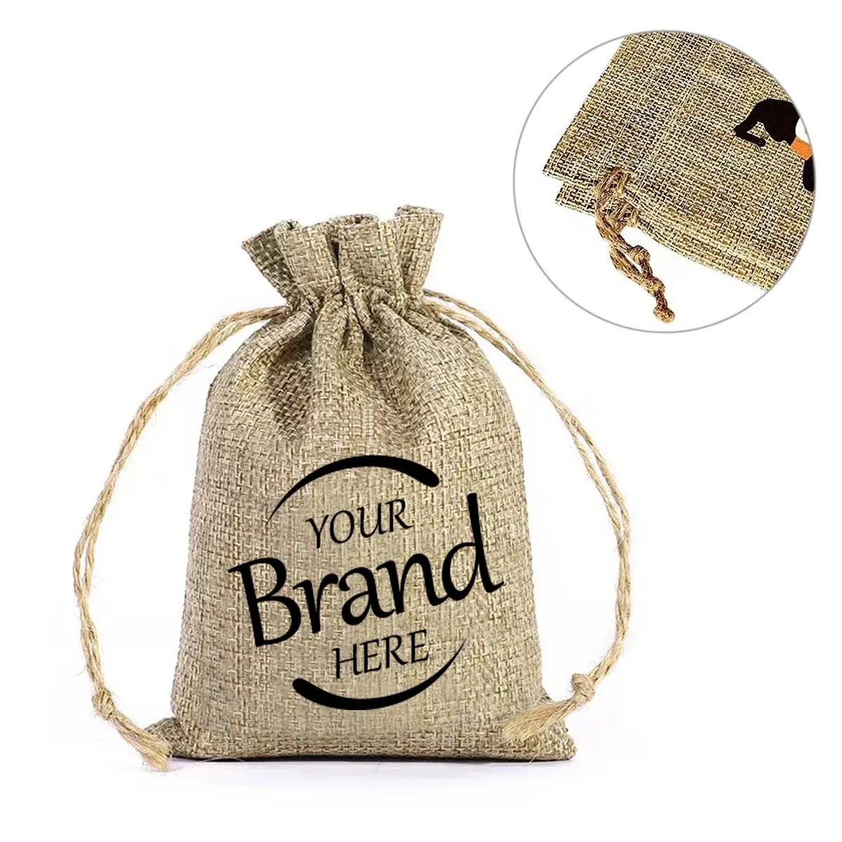 Halloween Burlap Treat Drawstrings Bags 1
