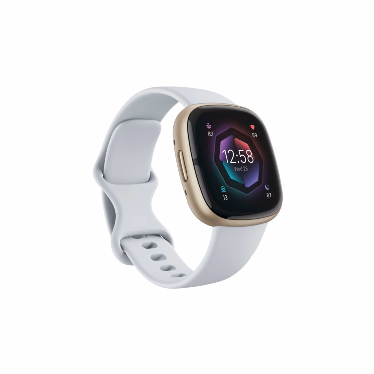 Fitbit Sense 2 Smartwatch - Blue Mist/Soft Gold Aluminum