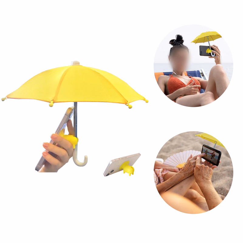 Phone Umbrella for Sun with Suction Cup Stand