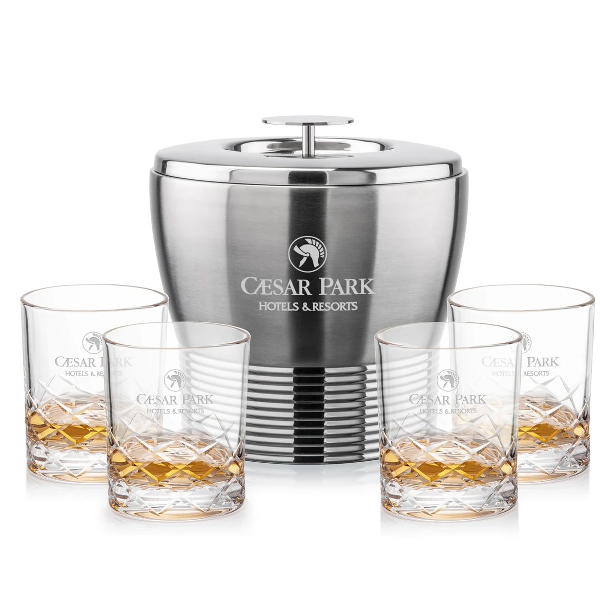 Genoa Ice Bucket & Brentwood On-the-Rocks Set 1