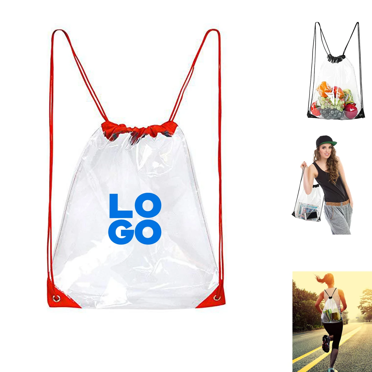 Waterproof Draw String Clear Bags 1
