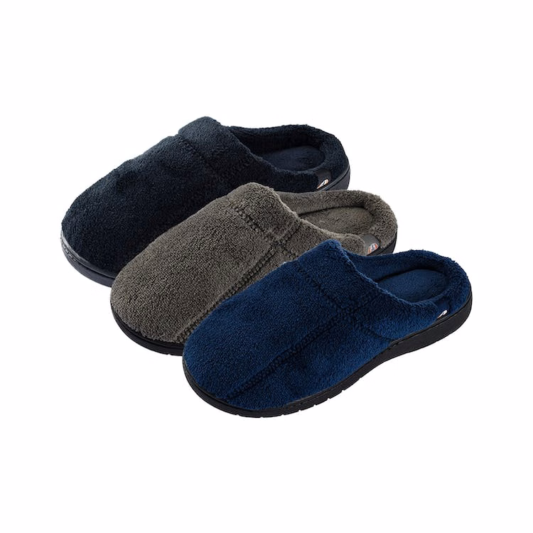 Boys' Plush Terry Clog Slippers - S-XL 3 Dark Colors