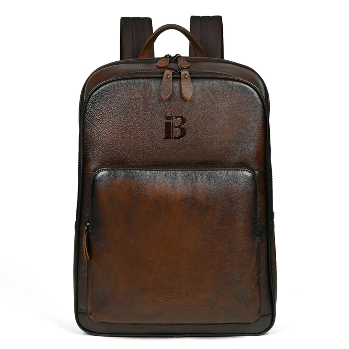 Large Capacity Vintage Genuine Leather Backpack 1