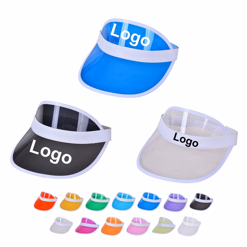 Colorful Clear PVC Sun Visor