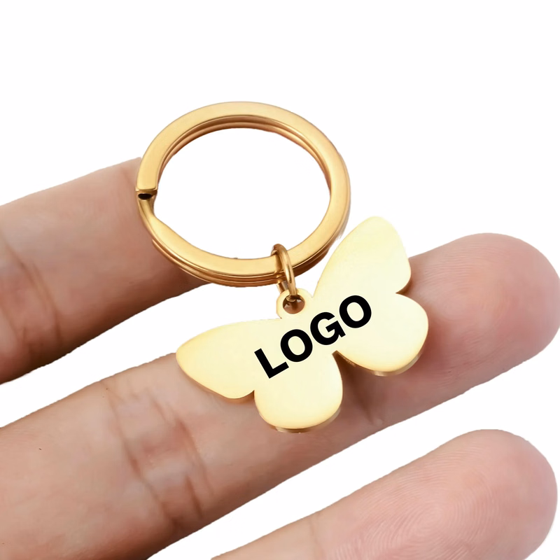 Stainless Steel Metal Keychain Laser Pendant