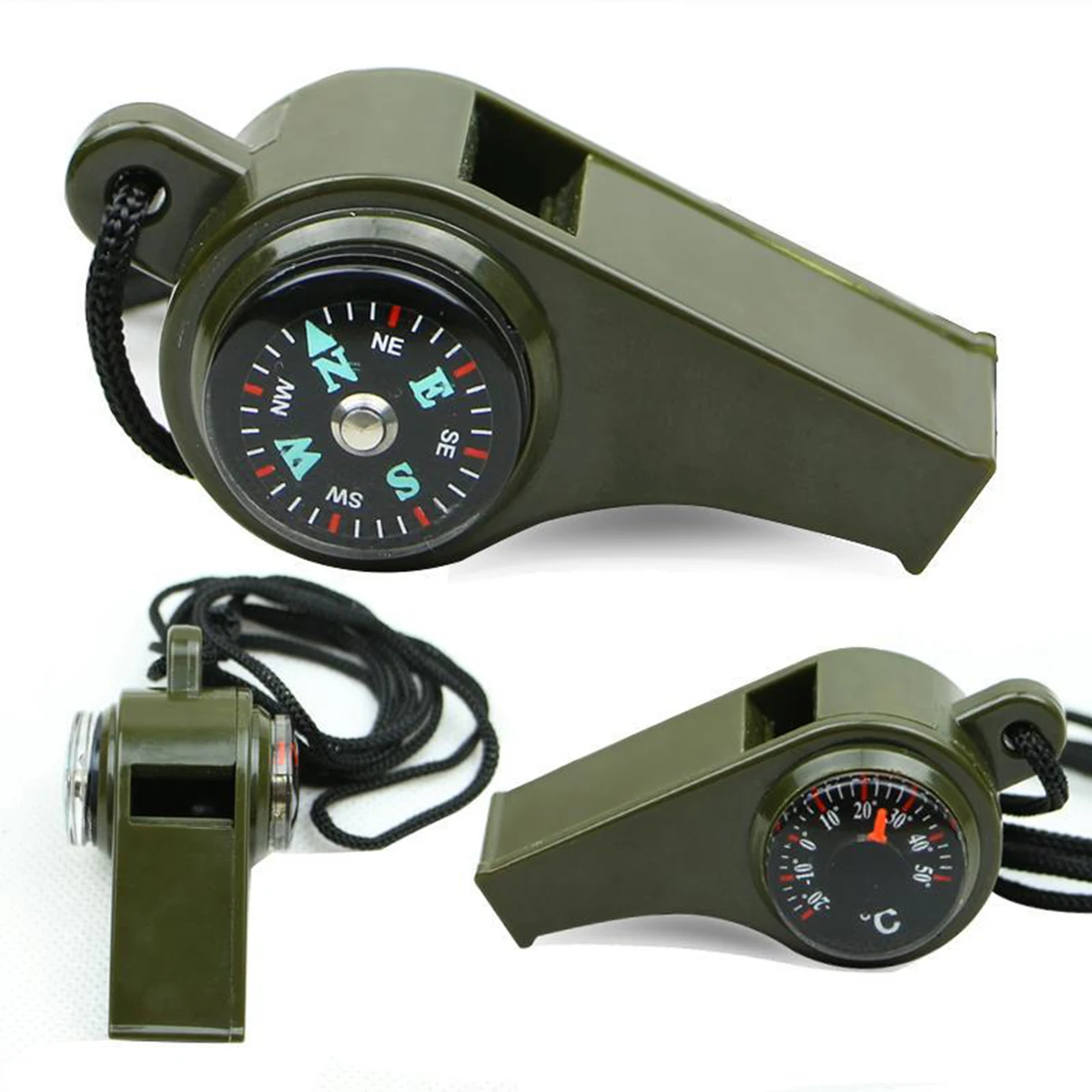 Outdoor Camping Whistle With Compass 1