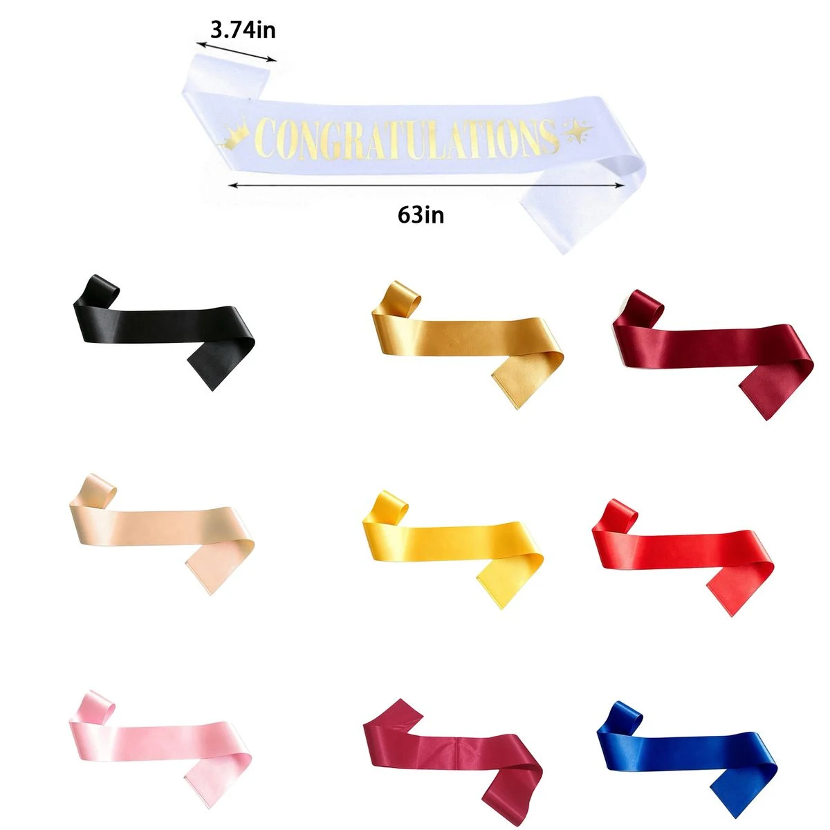 Blank Satin Ceremonial Sash 1