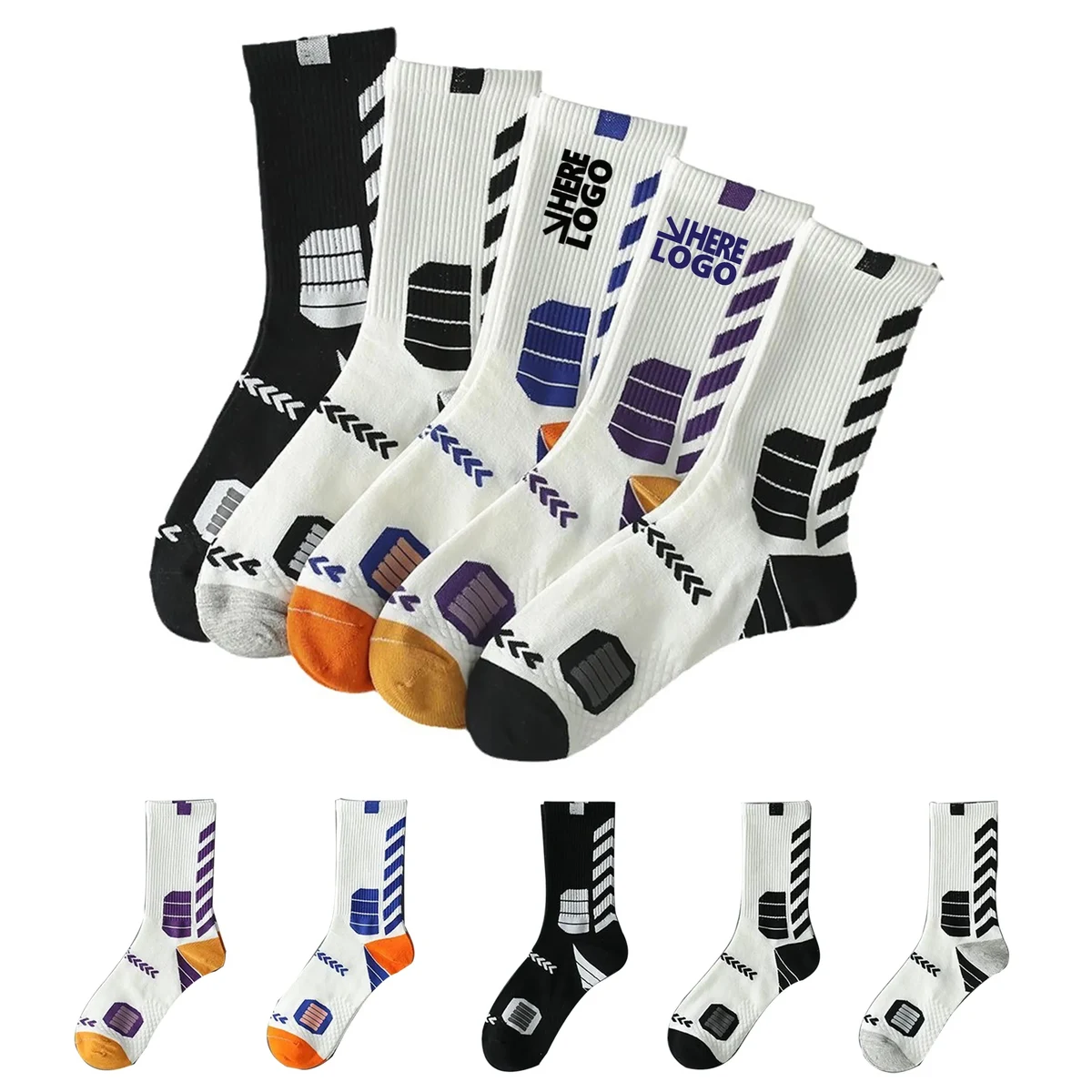 Boys' Sports Mid-Tube Basketball Socks 1