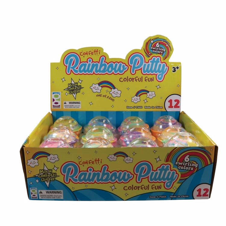 Confetti Rainbow Putty - Assorted 6 Colors Ages 3+