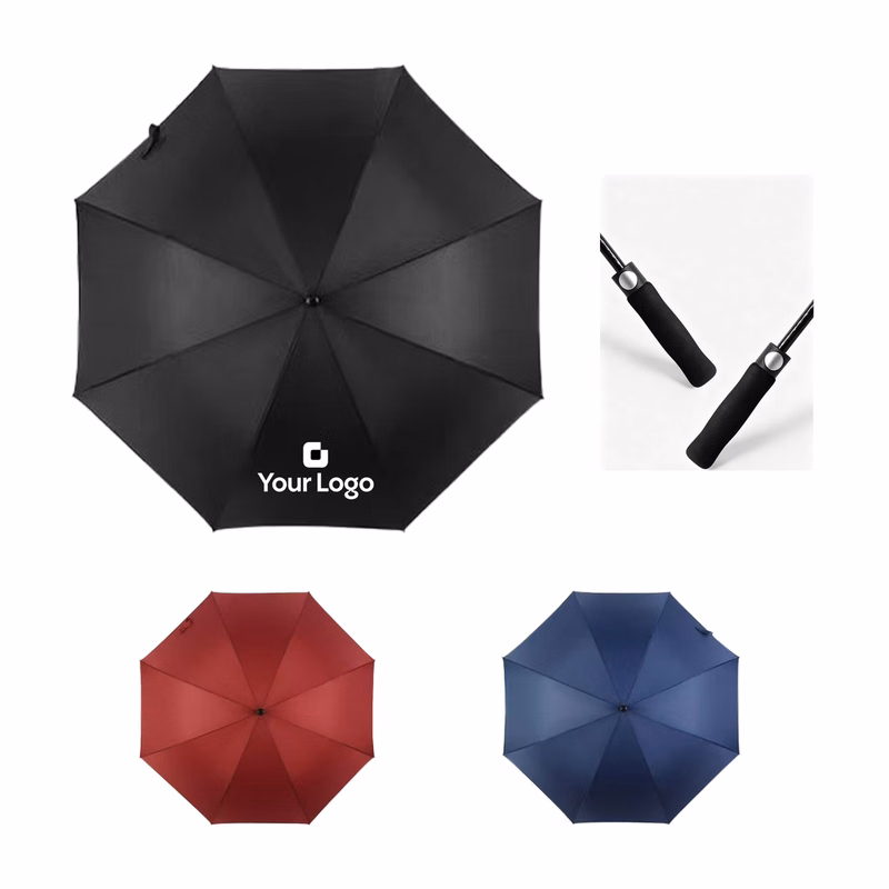 Golf Umbrella Semi-Auto Full Fiber Stick Logo Custom