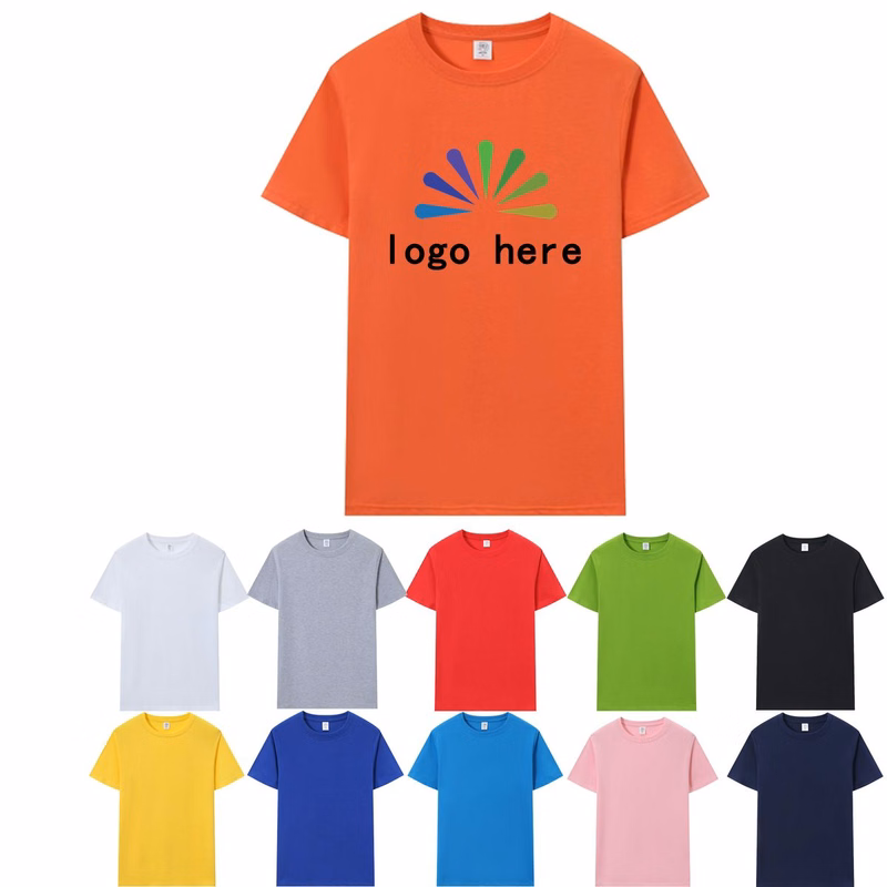 180G Combed Cotton Short Sleeve Tee With Custom Printing