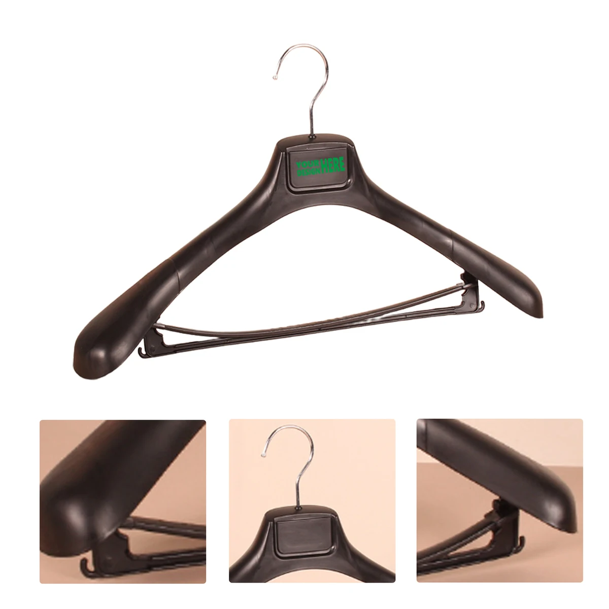 MOQ50 Non-Slip Plastic Hangers for Suits and Coats 1