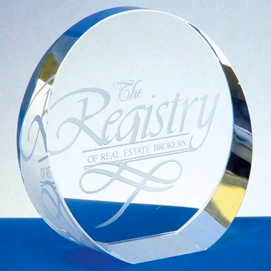 THE BEVELED CRYSTAL PAPERWEIGHT