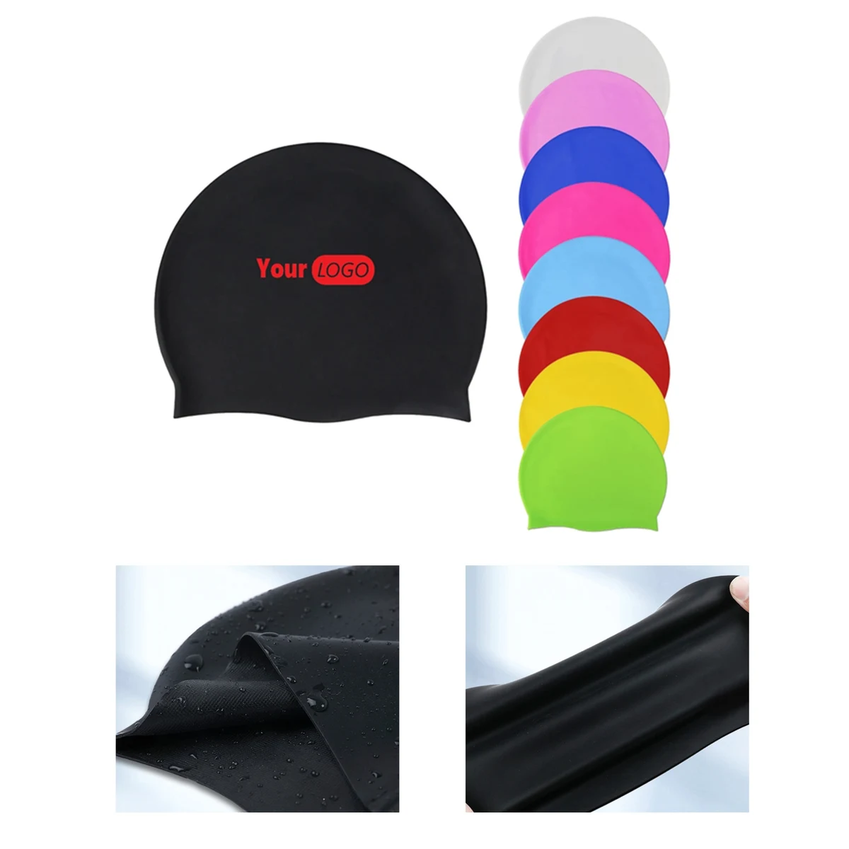 Durable Waterproof Silicone Swimming Cap 1
