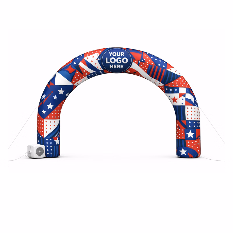 10' Cold Air Arch Round Digital Logo