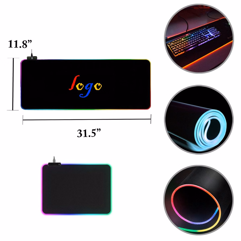 MOQ10 3mm RGB LED Gaming Mouse Pad