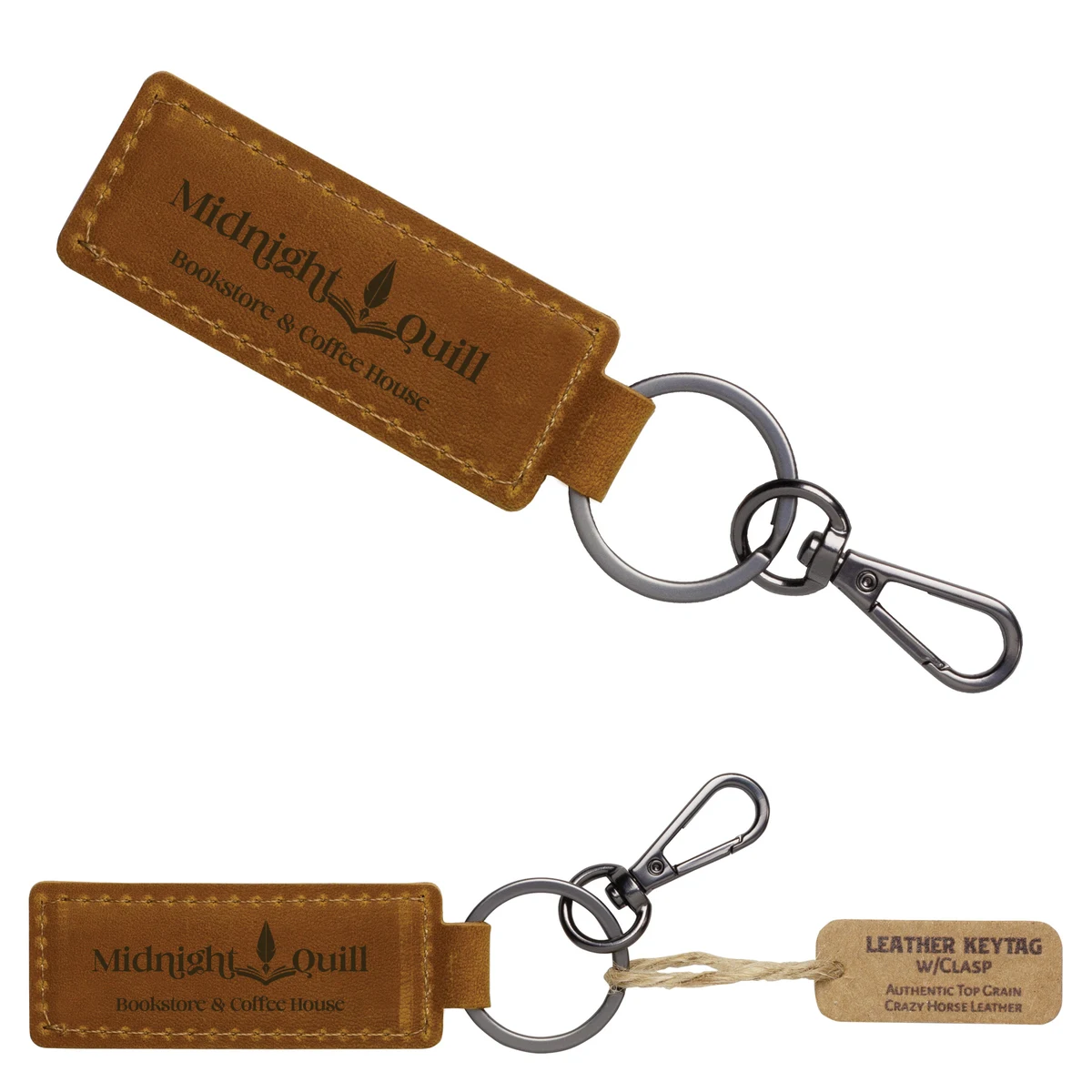 Leather Keytag w/Clasp 1