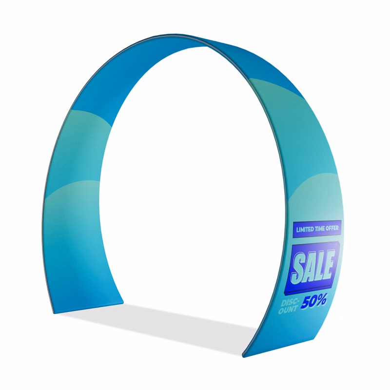 10ft Tapered Rounded Arch Display - Fabric Only