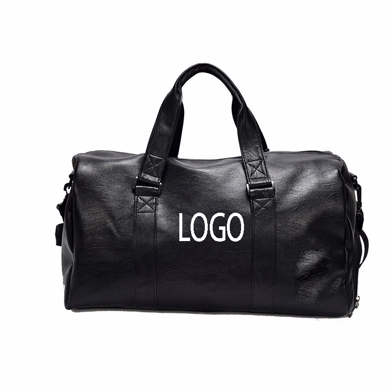 Leather Travel/Duffel Gym Bag W/ Shoe Pouch