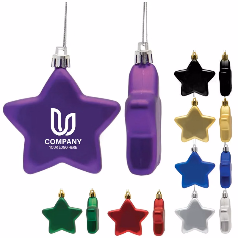 Custom Printed Star Ornaments -3.5"