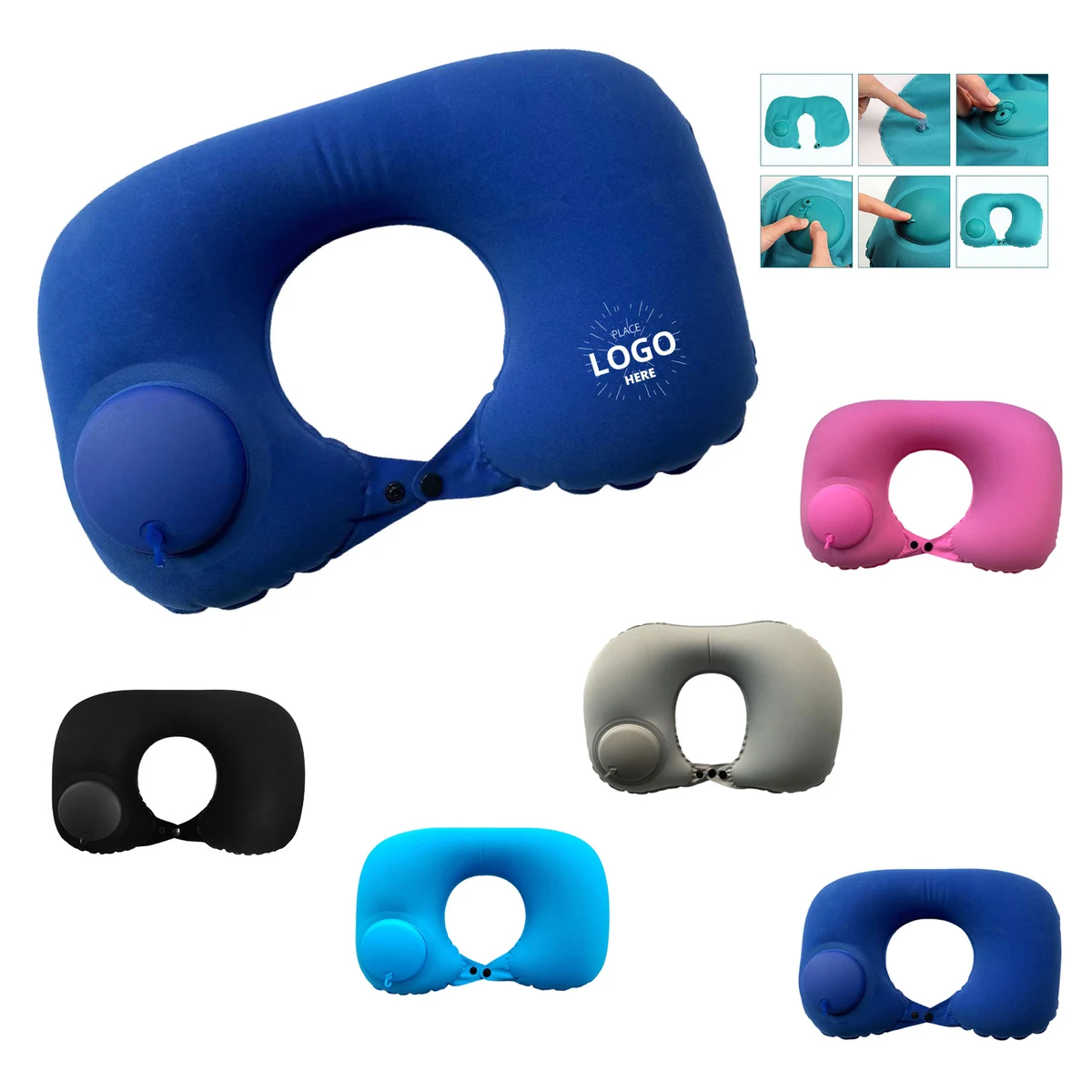 Press Type Inflatable U-shaped Pillow 1