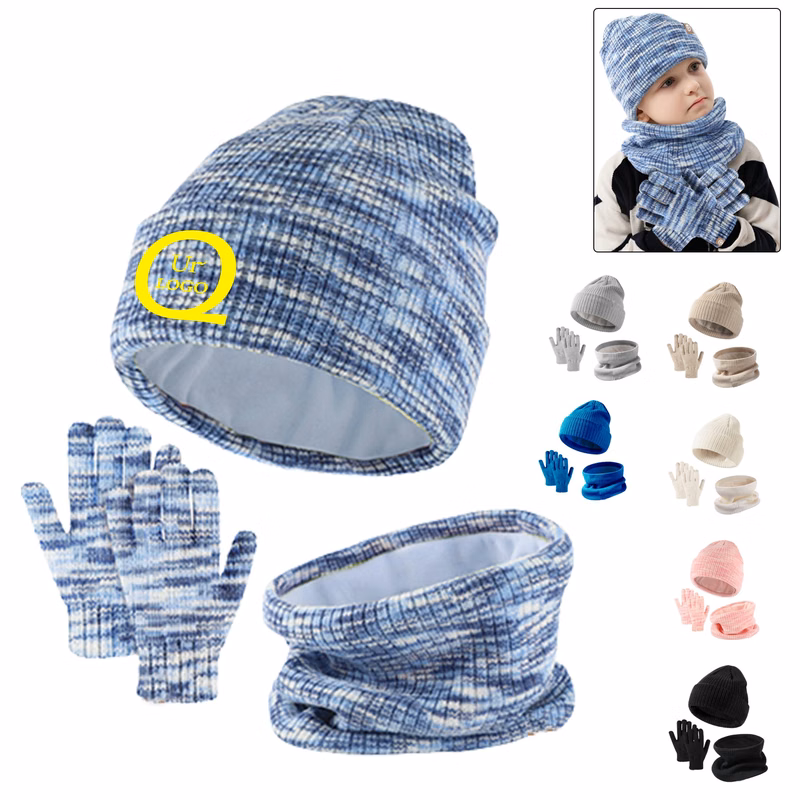 Kids Winter Cap Scarf Warm Set