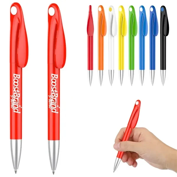 Custom Plastic Ballpoint Pen with Unique Clip Design — Office & Business Promotional Gift 1