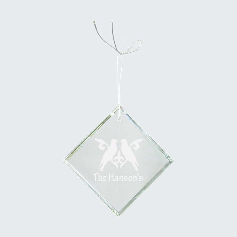 3" Crystal Diamond Ornament