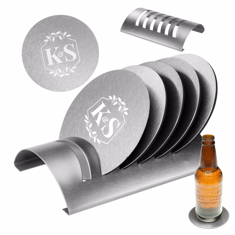 Modern Round Coasters with Stand
