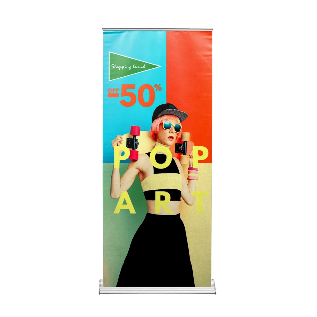 33.25" x 78.75" Adjustable Banner Stand Kit 1