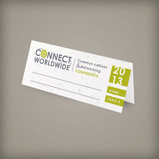 Single-Sided Seed Paper Place Cards